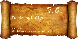 Turányi Olga névjegykártya